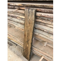 Altholz-Stil, rustikal, antik, Balken, Bohle, Eiche, braun (BROWN) geölt, Massivholz, 150x25x3cm
